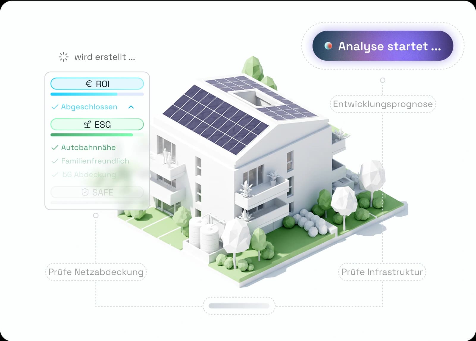 Immobilien-Potenziale erkennen. - Bevor es andere tun.: Visualisierung der building.earth Plattform Features für Risikoanalyse und Zukunftsfähigkeitsbewertung
