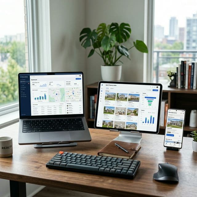 Split-Screen: Modrige Büroordner vs. leuchtendes High-Tech-Dashboard