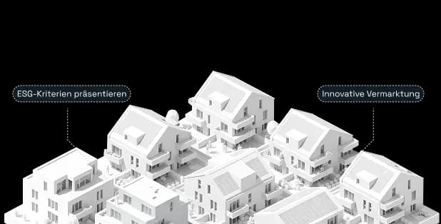 Building.earth Plattform Dashboard mit KfW-40 zertifizierten Neubauprojekten, ESG-Bewertung und Building Score Analyse für förderfähige Immobilieninvestments